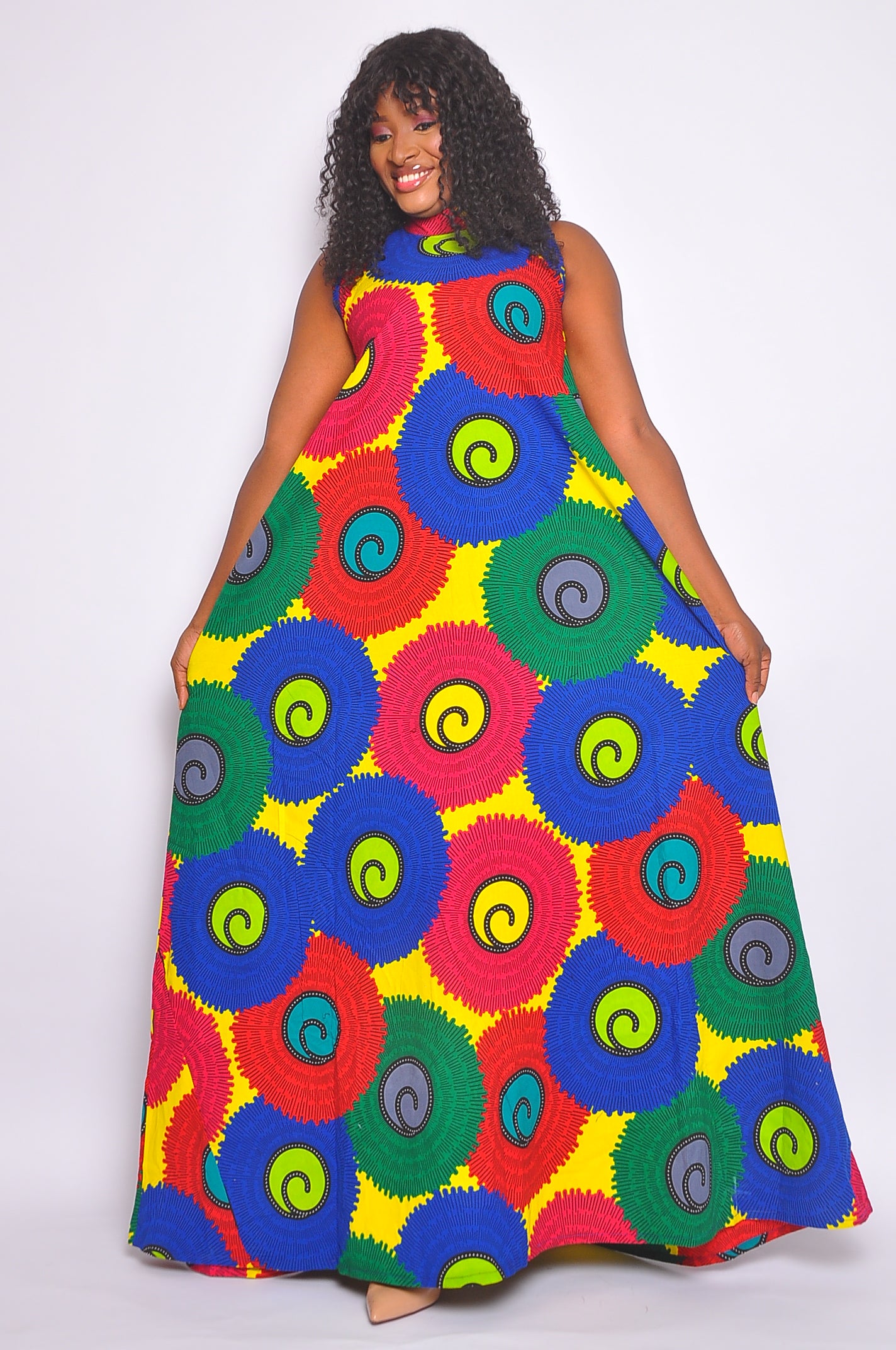 NNEKA AFRICAN PRINT MAXI DRESS