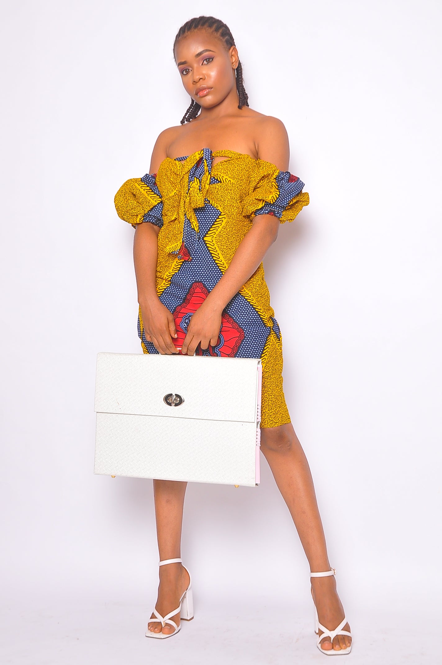 OLACHI AFRICAN PRINT MINI DRESS