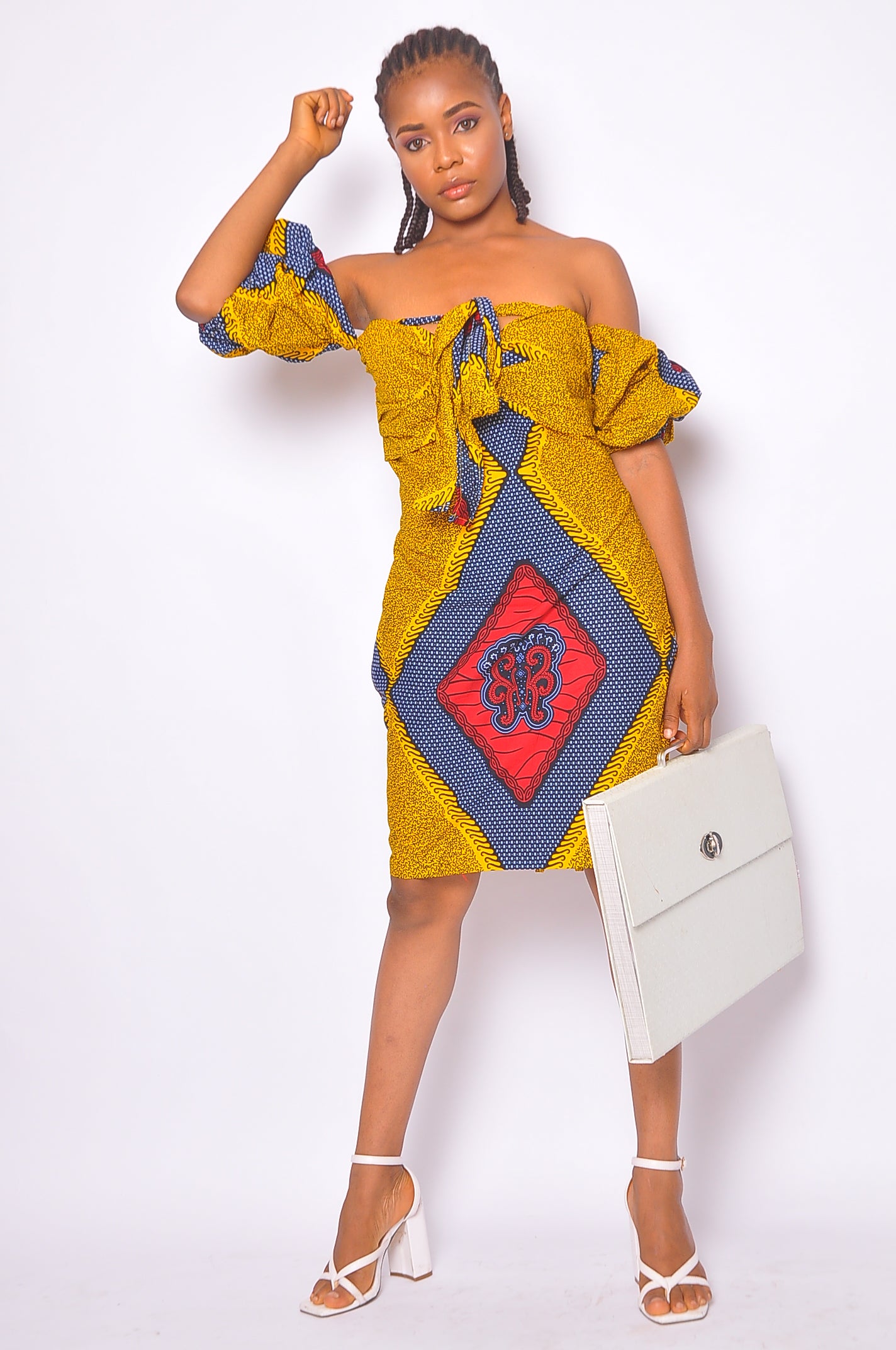 OLACHI AFRICAN PRINT MINI DRESS