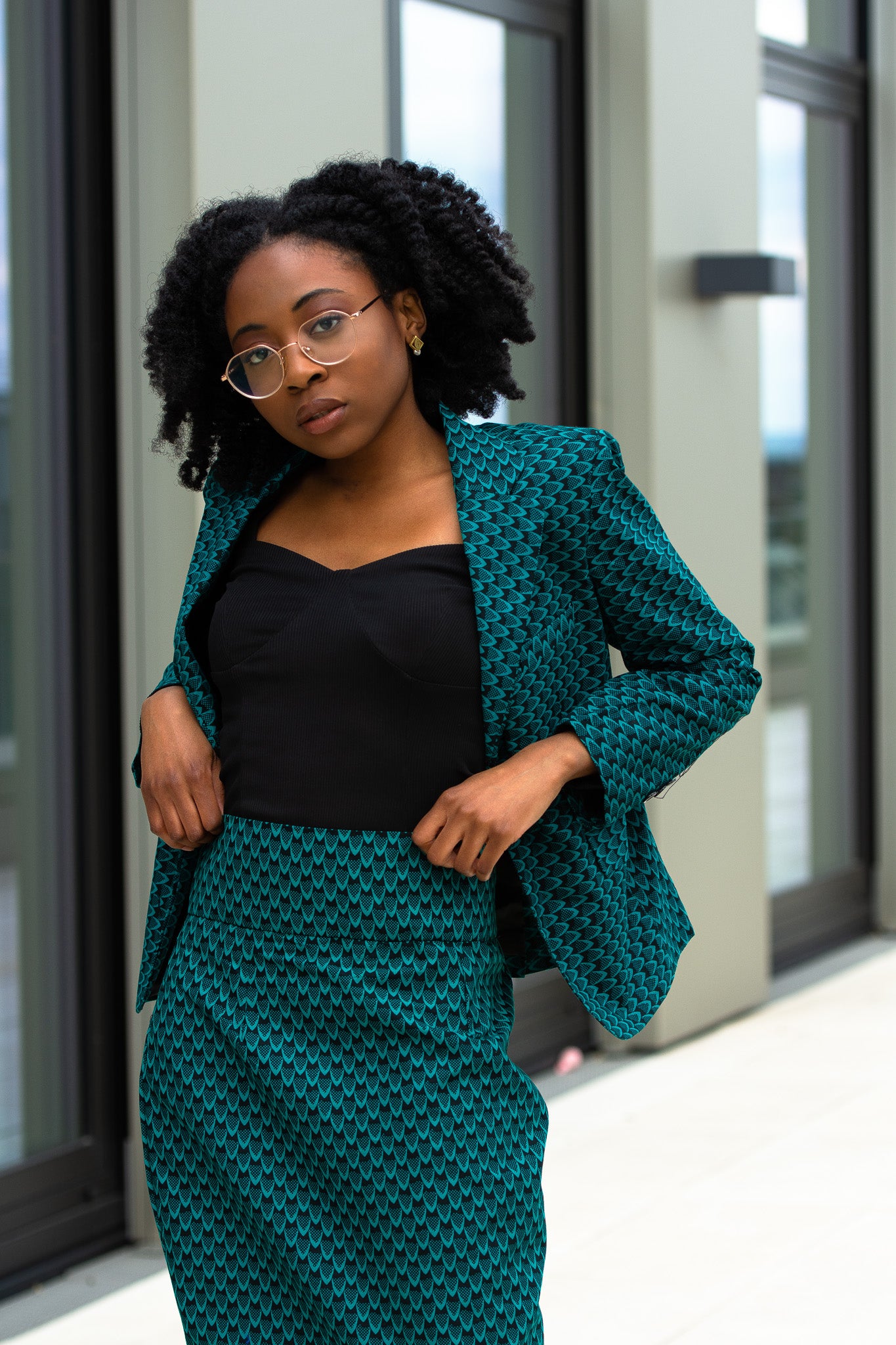 EDINA AFRICAN PRINT Suit Skirt Maziina edina-african-print-suit-skirt-maziina