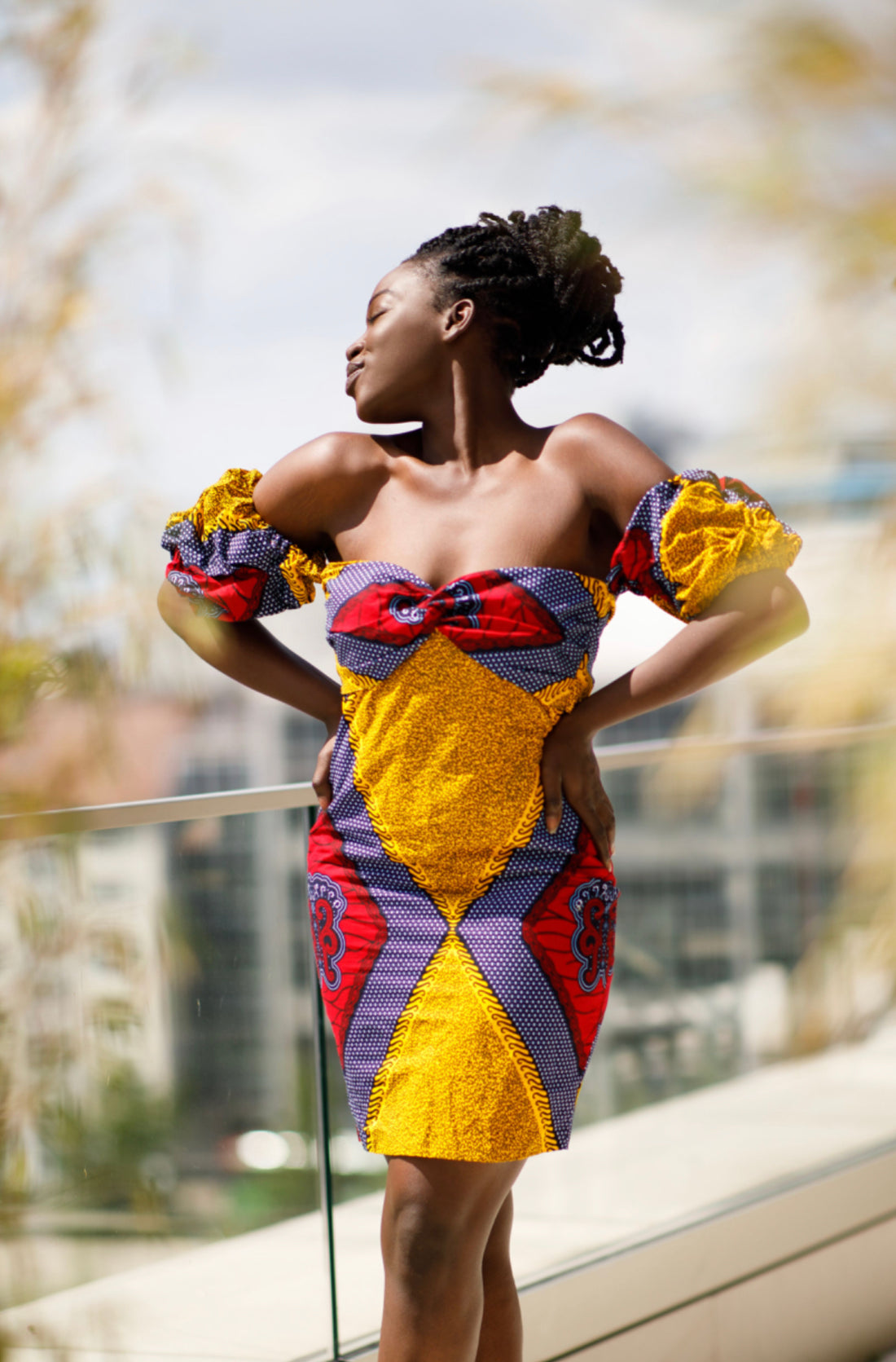 OLACHI AFRICAN PRINT MINI DRESS