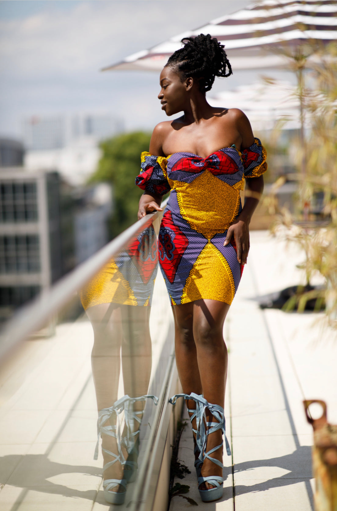 OLACHI AFRICAN PRINT MINI DRESS