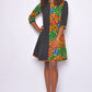 ENIOLA AFRICAN TWO-TONE PRINT DRESS