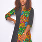 ENIOLA AFRICAN TWO-TONE PRINT DRESS