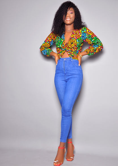 CHIZARA AFRICAN PRINT TOP