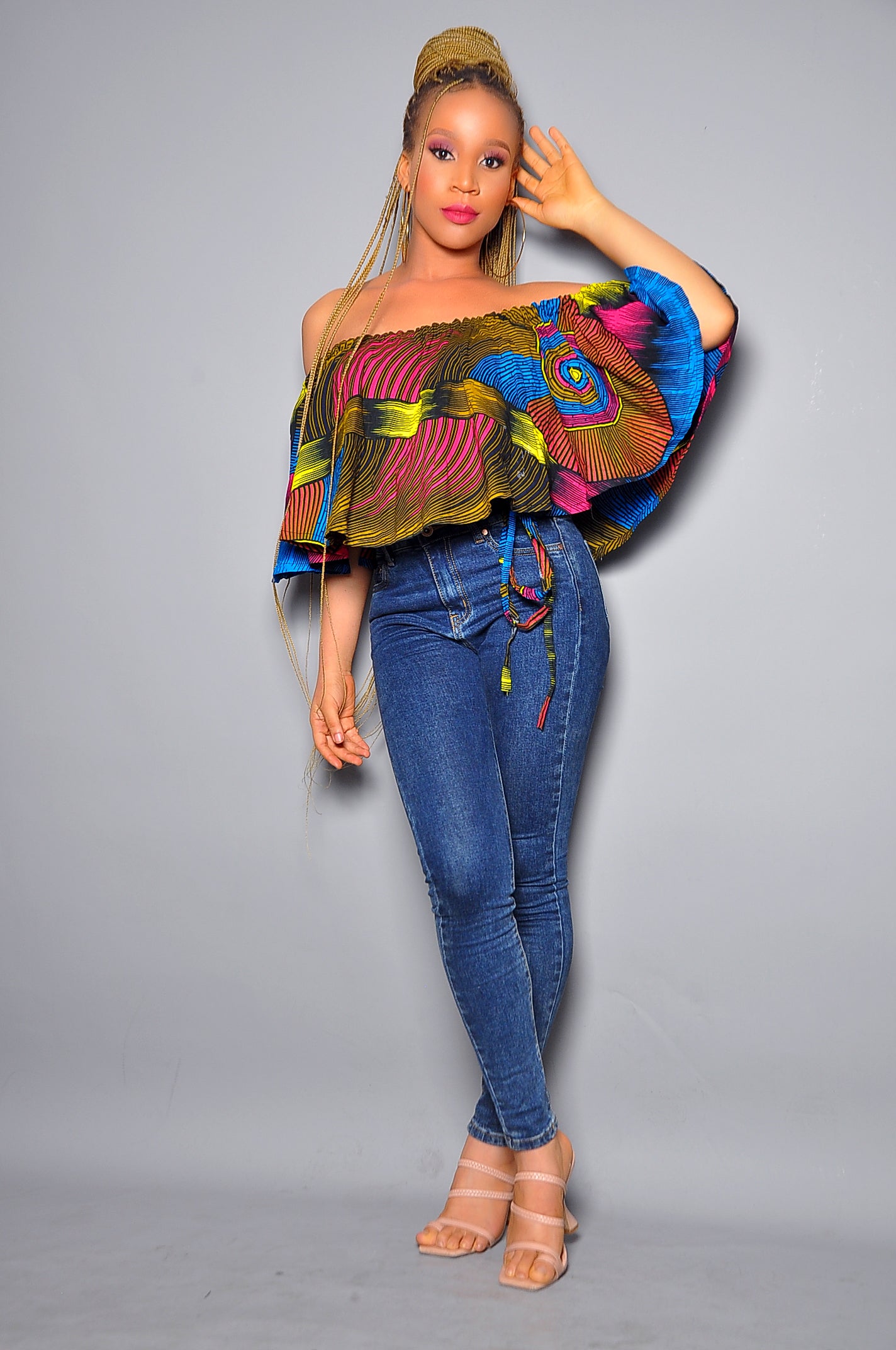 KAMSI AFRICAN PRINT TOP