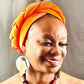 Orange Roped Twist Turban