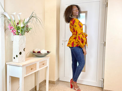 OLUCHI AFRICAN PRINT TOP