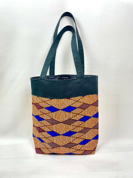 URE AFRICAN PRINT OPEN SHOULDER BAG