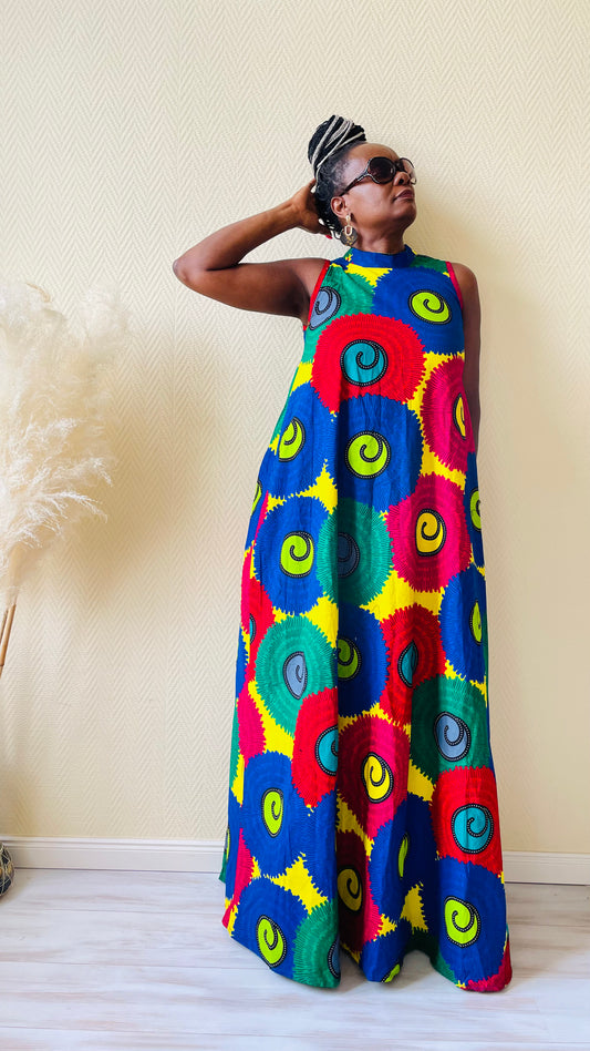 NNEKA AFRICAN PRINT MAXI DRESS