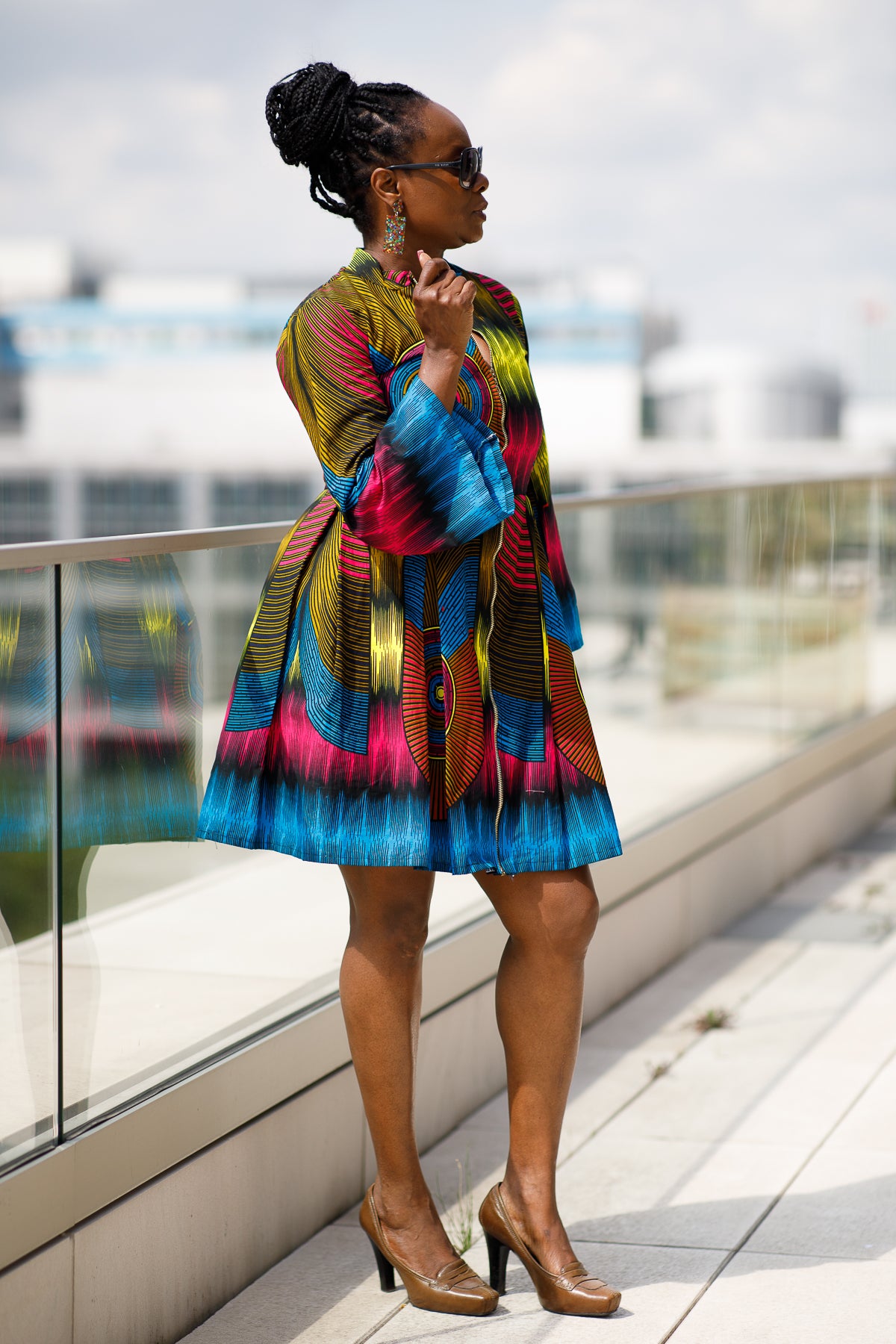 Maya African Print Dress