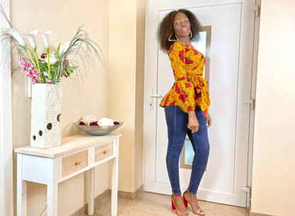 OLUCHI AFRICAN PRINT TOP