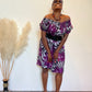 ASHAY OFF-SHOULDER AFRICAN PRINT SUMMER SHIFT DRESS