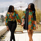 ENIOLA AFRICAN TWO-TONE PRINT DRESS