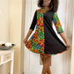 ENIOLA AFRICAN TWO-TONE PRINT DRESS
