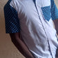 IFEANYI - Introducing African Print Set for Men (White and Blue)
