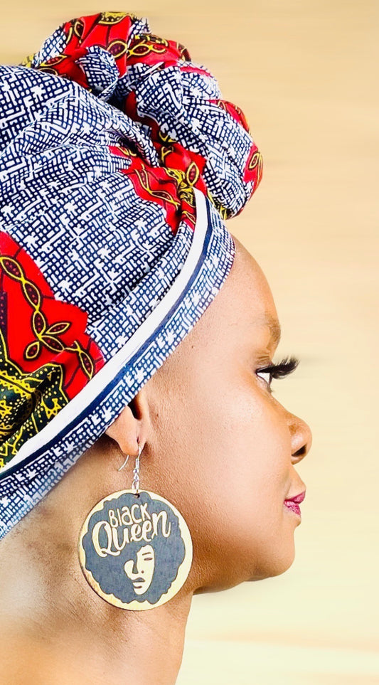 AFRICAN Inspired Earrings - Empowered Black Queen