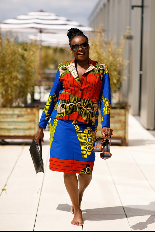 UKACHI AFRICAN PRINT Suit Skirt