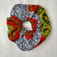 AFRICAN Print Scrunchies - Hair Accessories - Medium Red and Gold