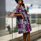 ASHAY OFF-SHOULDER AFRICAN PRINT SUMMER SHIFT DRESS