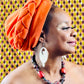 Orange Roped Twist Turban
